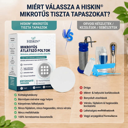 ✨HISKIN® 2 az 1-ben mikrotűs és hidrokolloid tapasz🍀 | Kiemelkedő anyajegyek, pattanások, lapos szemölcsök és bőrcimpák eltávolítására | Segít csökkenteni a ráncokat, hegeket és foltokat | Láthatatlan tapasz arcra és testre